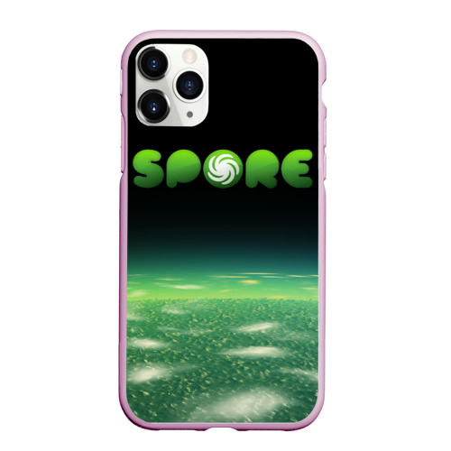 Чехол для iPhone 11 Pro матовый с принтом Spore Green (Z), вид спереди #2