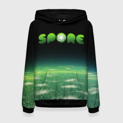 Женская толстовка 3D Spore Green спор