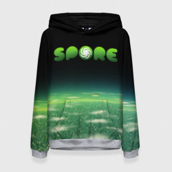 Женская толстовка 3D Spore Green спор