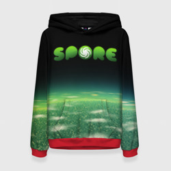 Женская толстовка 3D Spore Green спор