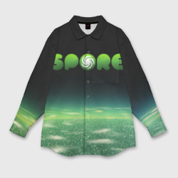 Женская рубашка oversize 3D Spore Green спор