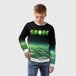Детский свитшот 3D Spore Green спор - фото 2
