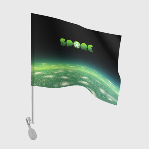 Флаг для автомобиля Spore Green спор