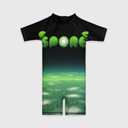 Детский купальный костюм 3D Spore Green спор