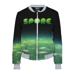 Женский бомбер 3D Spore Green спор