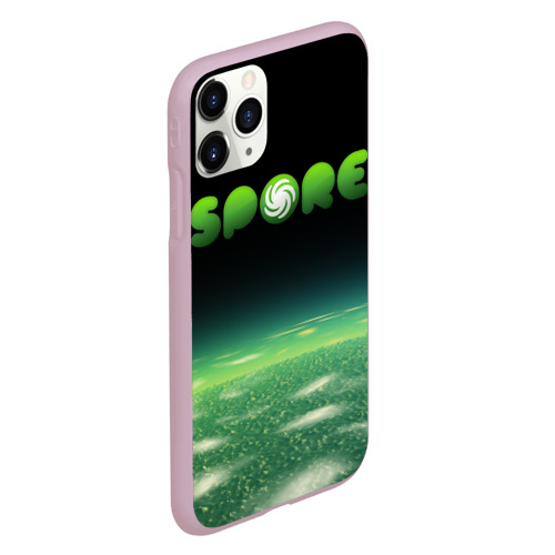 Чехол для iPhone 11 Pro матовый с принтом Spore Green (Z), вид сбоку #3
