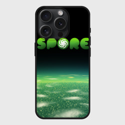 Чехол силиконовый для Apple iPhone 15 Pro матовый Spore Green спор