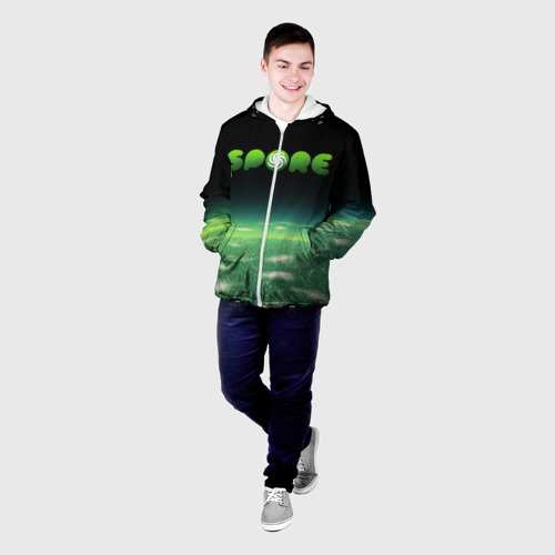 Мужская куртка 3D Spore Green спор, цвет 3D печать - фото 3