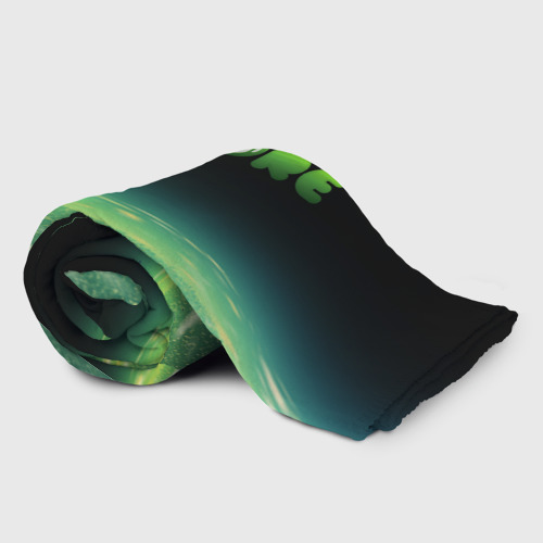 Плед 3D с принтом Spore Green | СПОР (Z), фото на моделе #1