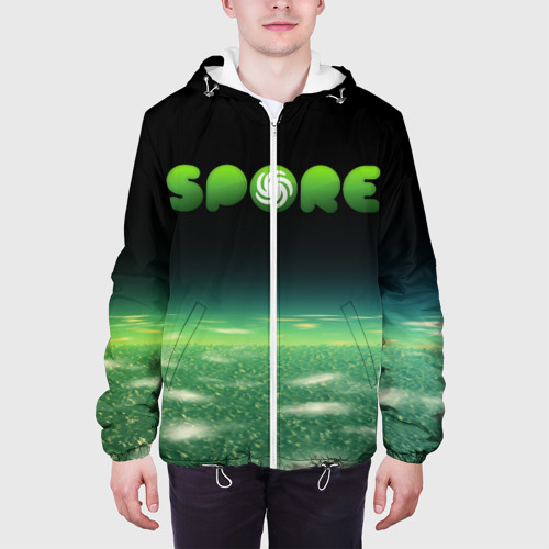 Мужская куртка 3D Spore Green спор, цвет 3D печать - фото 4