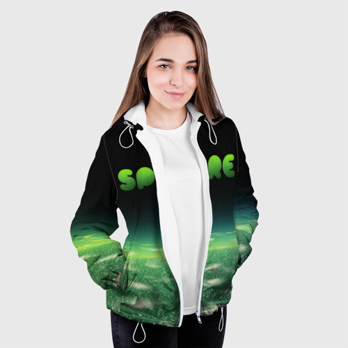 Женская куртка 3D Spore Green спор, цвет белый - фото 4