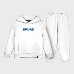 Детский костюм хлопок Oversize Spore Logo Blue