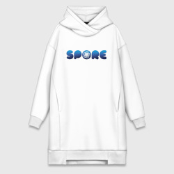 Платье-худи хлопок Spore Logo Blue