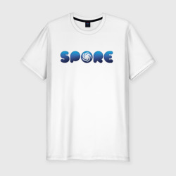 Мужская футболка хлопок Slim Spore Logo Blue