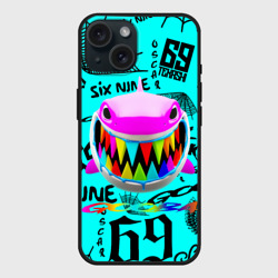 Чехол силиконовый для Apple iPhone 15 матовый 6ix9ine