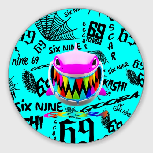 Круглый коврик для мышки 6ix9ine