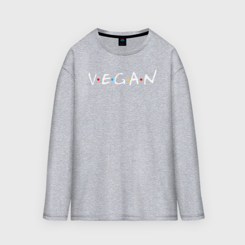 Мужской лонгслив oversize хлопок Vegan, цвет меланж