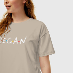 Женская футболка хлопок Oversize Vegan - фото 2