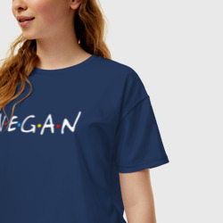 Женская футболка хлопок Oversize Vegan - фото 2