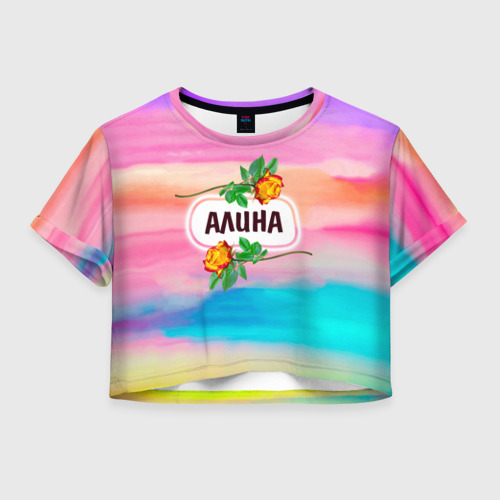 Женская футболка Crop-top 3D Алина