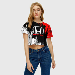 Женская футболка Crop-top 3D Honda - фото 2