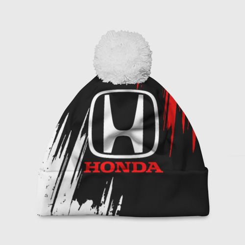 Шапка 3D c помпоном Honda, цвет 3D печать