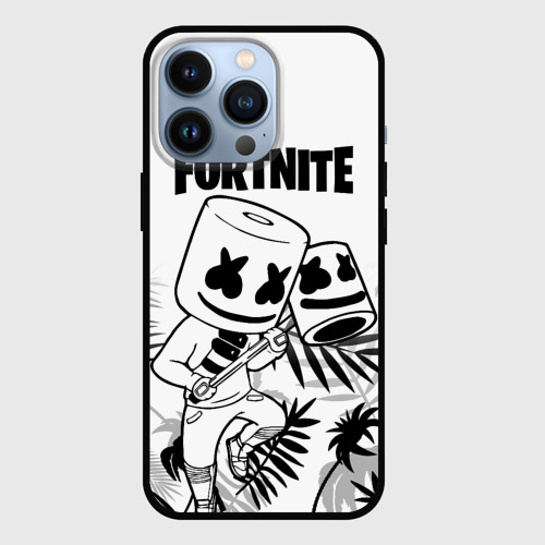 Чехол для iPhone 13 Pro Fortnite Marshmello, цвет черный