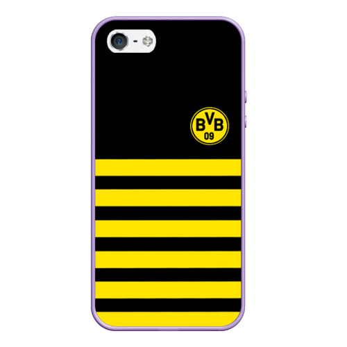 Чехол для iPhone 5/5S матовый Borussia, цвет светло-сиреневый