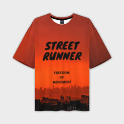 Мужская футболка oversize 3D Street runner