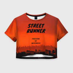 Женская футболка Crop-top 3D Street runner