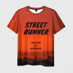 Мужская футболка 3D Street runner