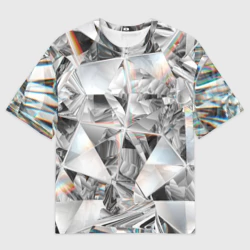 Женская футболка oversize 3D Зеркальный калейдоскоп