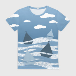 Женская футболка 3D Лето