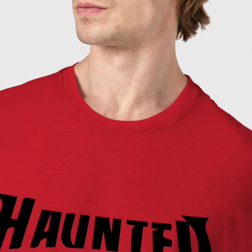 Мужская футболка хлопок Kizaru haunted family, цвет красный - фото 6
