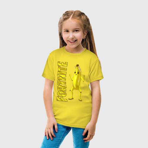 Детская футболка хлопок Fortnite Peely, цвет желтый - фото 5