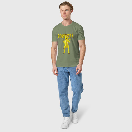 Мужская футболка хлопок с принтом Fortnite PEELY, вид сбоку #3