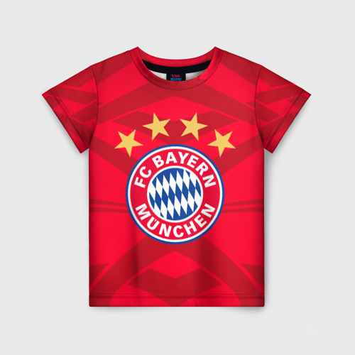 Детская футболка 3D с принтом Bayern Munchen, вид спереди #2