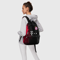 Рюкзак с принтом Bayern Munchen для любого человека, вид спереди №4. Цвет основы: белый