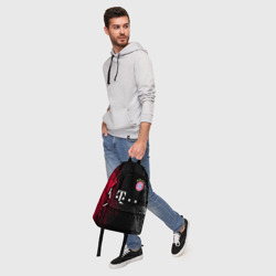 Рюкзак с принтом Bayern Munchen для любого человека, вид спереди №5. Цвет основы: белый