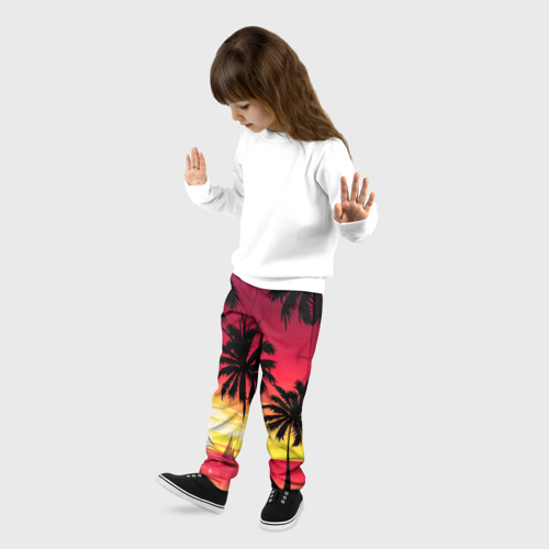 Детские брюки 3D Пальмы, цвет 3D печать - фото 3