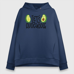 Женское худи Oversize хлопок Let's Avocuddle