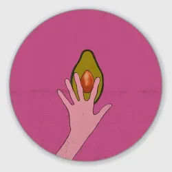 Круглый коврик для мышки Avocado