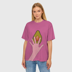 Женская футболка oversize 3D Avocado - фото 2