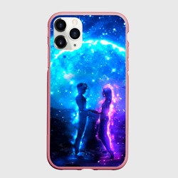 Чехол для iPhone 11 Pro Max матовый Внеземная пара луна ночь