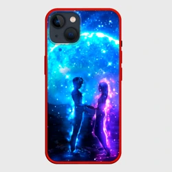 Чехол для iPhone 14 Внеземная пара луна ночь