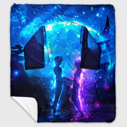 Плед с рукавами Внеземная пара луна ночь