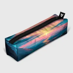 Пенал школьный 3D Извилистая река закат природа