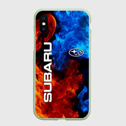 Чехол для iPhone XS Max матовый Subaru