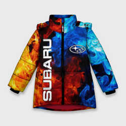 Зимняя куртка для девочек 3D Subaru