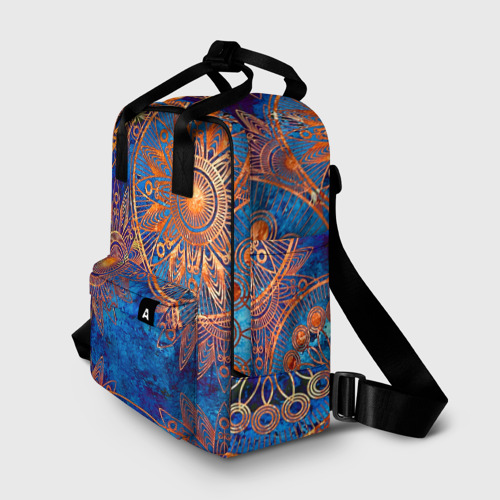 Женский рюкзак 3D с принтом Золотые детали, фото на моделе #1